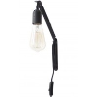 Lexi Lighting-Dinka Iron Arm Wall-Mounted Light - Black / White